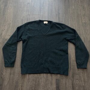 1960s Vintage Desmond’s Southern California Dark Green Lambswool V-Neck Sweater